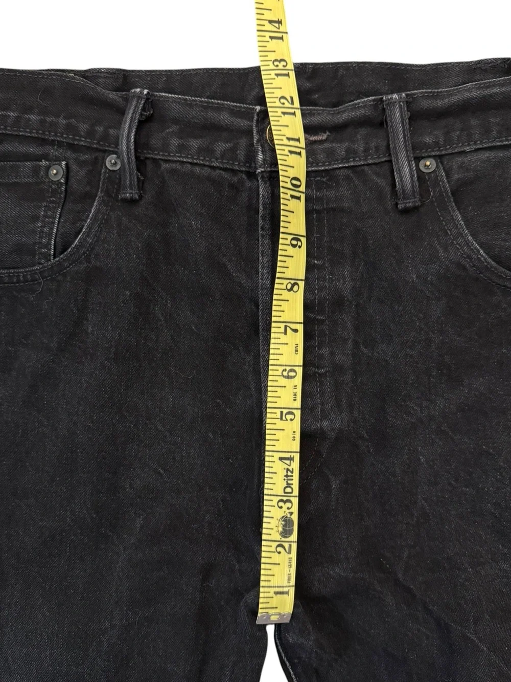 Levis 501 CT Custom Tapered Black Jeans Marbled Charcoal Wash 38x32 Fits 36x30